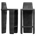 Black Modern Minimalist Bar Stool With Sleek Design And Sturdy Structure 3d model