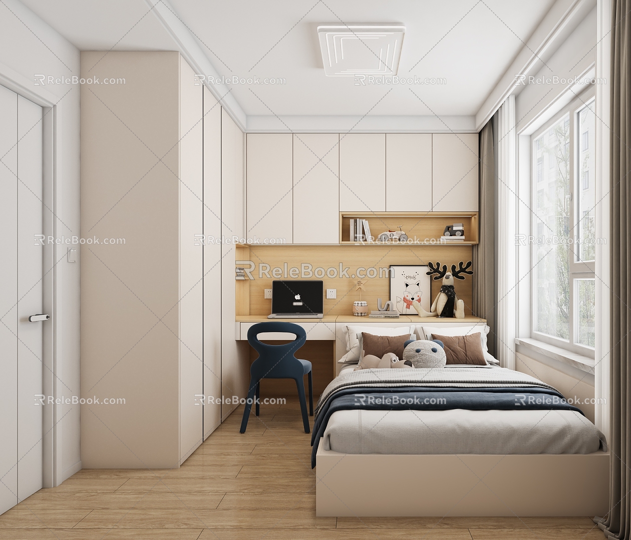 Modern Tatami Bedroom 3d model