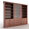 Wooden Storage Cabinet With Glass Doors Drawers And Shelves For Home Storage Solution