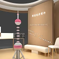 Chow Tai Seng Jewelry Elegant Exhibition Booth With Curved Structure Display Cabinets And Modern Decor