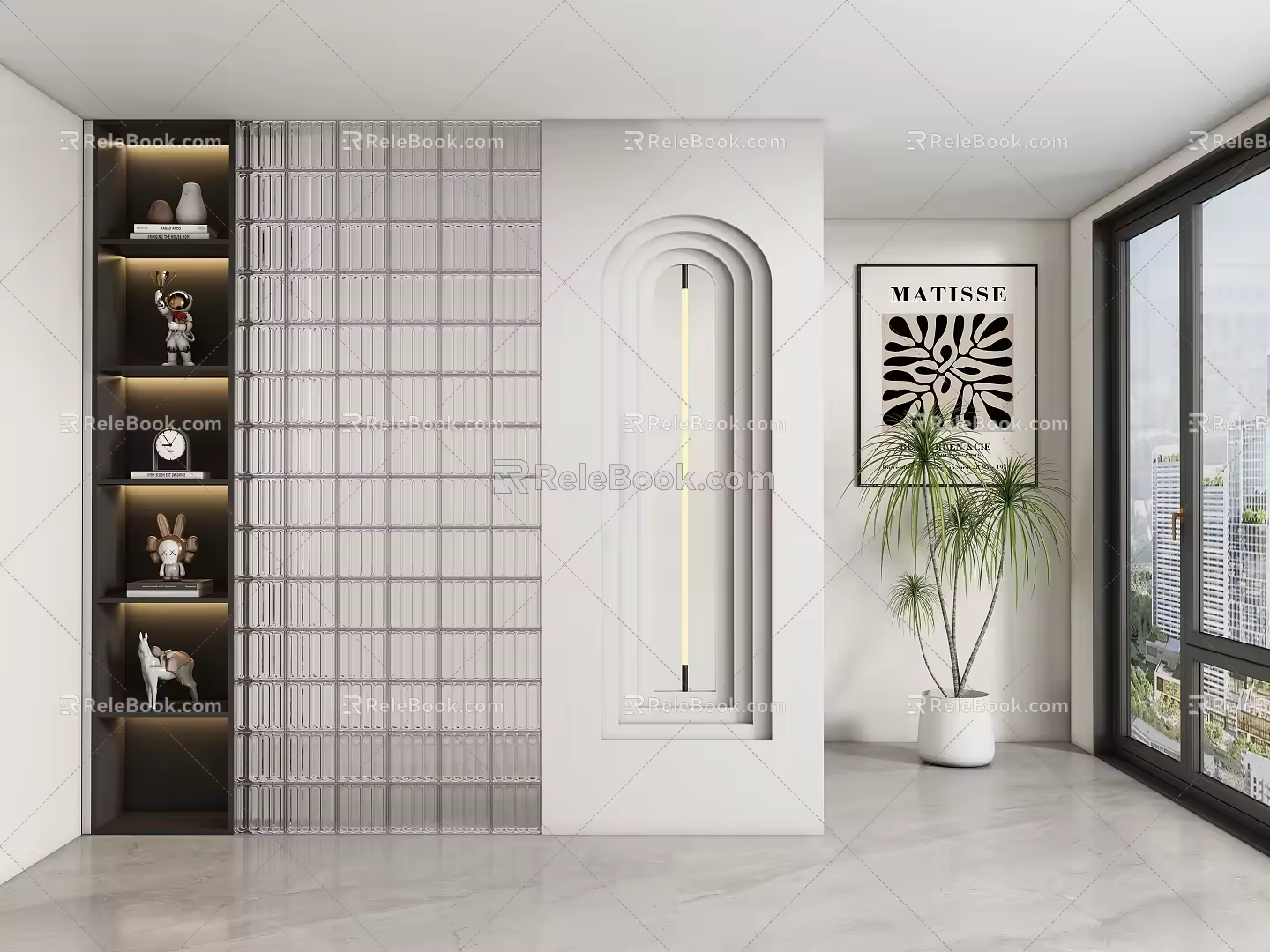 Entrance aisle partition 3d model