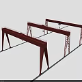 Red Gantry Cranes As Heavy Duty Industrial Lifting Equipment For Industrial Operations