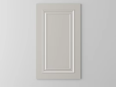 Simple Framed Wardrobe Door In Light Neutral Color With Clean Panel Design 3d model
