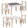 Kids Wooden Study Table with Matching Chairs for Activity and Play Room