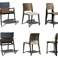 Modern Dining Chairs With Various Designs Wooden Frame And Upholstered Seats