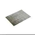 Modern Minimalist Square Rug With Textured Surface For Living Room Neutral Gray Tone