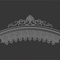 Ornate Architectural Decorative Component With Intricate Curved Patterns Circular Motifs And Pierced Details