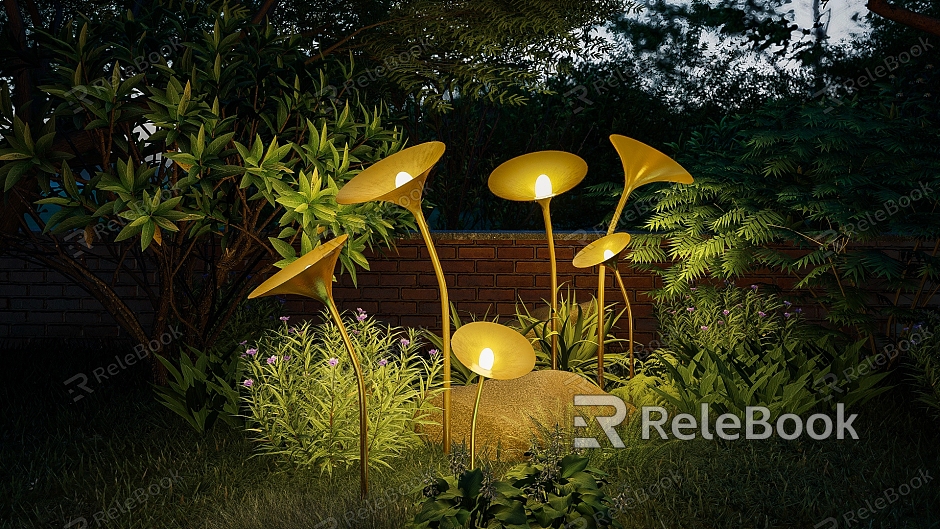 Modern landscape lights outdoor horn shape landscape lights garden lights landscape sketch model