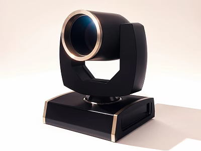 Modern Black Gold Downlight Spotlight with Sleek Stable Base for Home Lighting 3d model