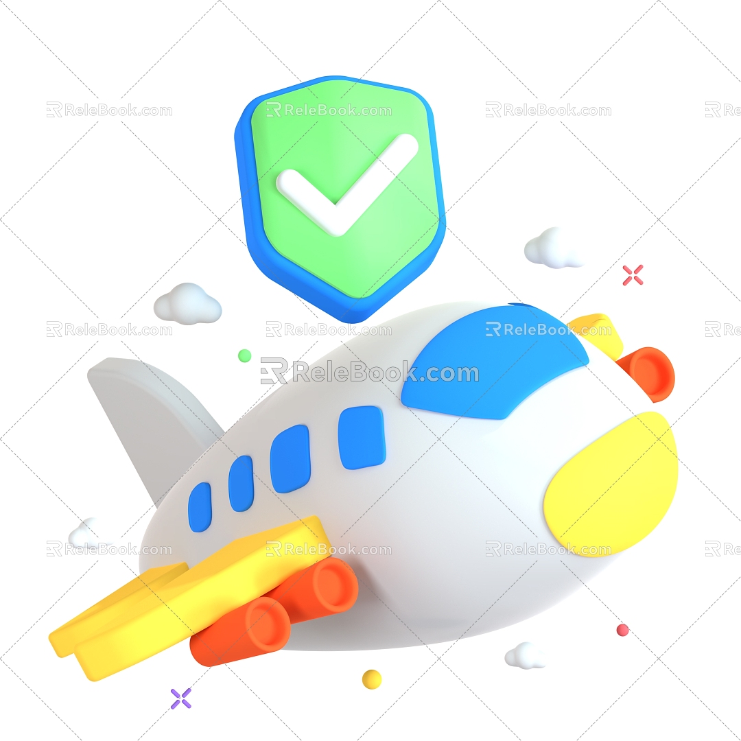 Modern Airplane Airliner Toy Airplane Cartoon Airplane 3d model