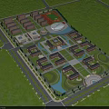 Aerial View Of School Campus With Modern Buildings Green Spaces And Sports Facilities