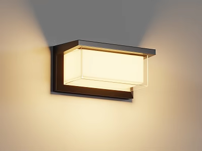 Modern Outdoor Wall Light with Warm Lighting Sleek Design for Exterior Decoration and Bright Illumination 3d model