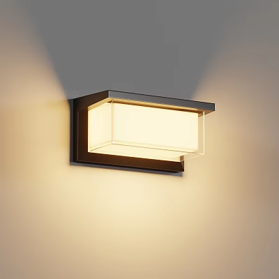 Modern Outdoor Wall Light with Warm Lighting Sleek Design for Exterior Decoration and Bright Illumination 3d model