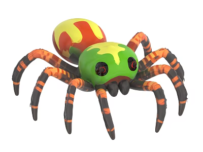 Cartoon spider toy spider doll 3d model