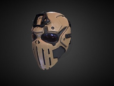 Ronin Ballistic Skull Mask 3d model