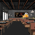 Modern Hot Pot Restaurant Restaurant Restaurant Restaurant Restaurant Restaurant 3d model