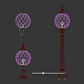 Elegant Brass Outdoor Lights With Lattice Shades Wall Mounted And Pole Standing Illuminated