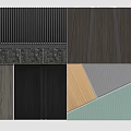 Bedroom Accent Wall Designs With Diverse Textures And Materials 3d model
