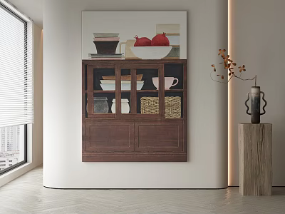 Abstract Painting Artwork With Vibrant Colors And Abstract Shapes For Modern Interior Wall 3d model