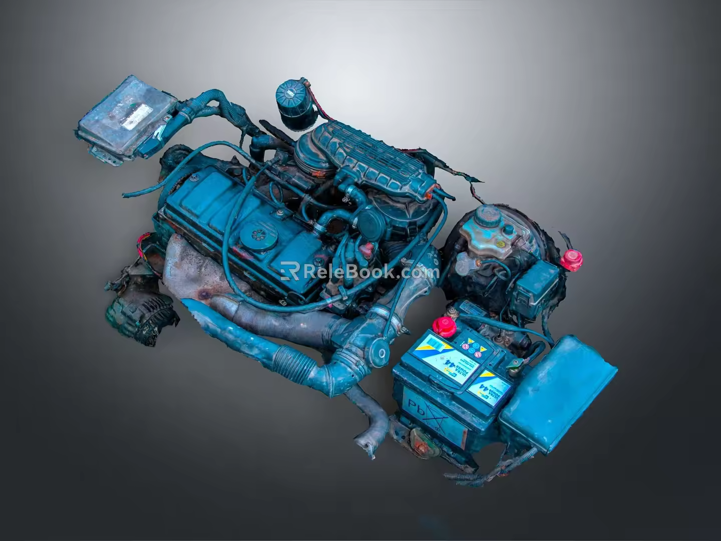modern engine car engine car engine 3d model