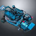 modern engine car engine car engine 3d model