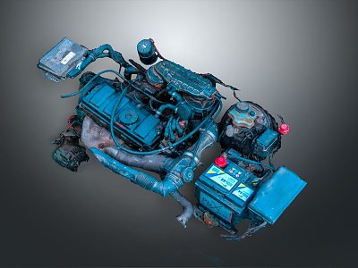 modern engine car engine car engine 3d model