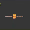 Experimental Equipment With Solar Panels And Central Orange Liquid Container On Gray Background