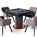 Modern Mahjong Table and Chair Mahjong Table 3d model
