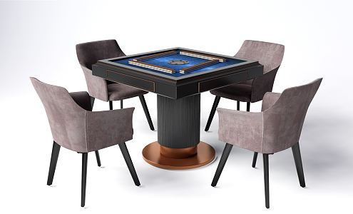 Modern Mahjong Table and Chair Mahjong Table 3d model