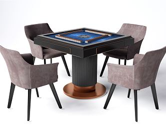 Modern Mahjong Table and Chair Mahjong Table 3d model