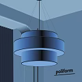 Modern Layered Pendant Light Design With Soft Shade For Home Interior 3d model