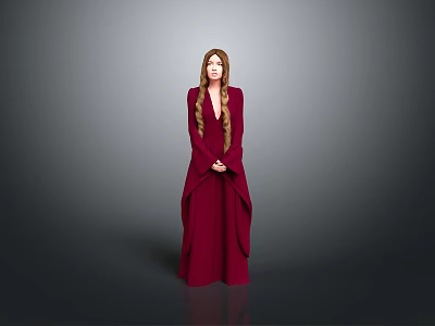 Dress Women Women Dress Clothes Clothing 3d model