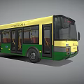 Animated Bus 3d model