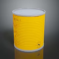Yellow Ribbed Tuna Can Food Packaging With Secure Lid For Fresh Seafood Storage