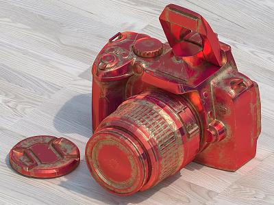 Modern and Contemporary Art Metal Rust Ornaments Camera 3d model