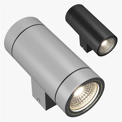 Modern Silver and Black Downlights and Spotlights With Bright Illumination Design 3d model