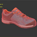 Blue And Orange Running Shoes With Breathable Mesh Upper Orange Laces And Durable Sole