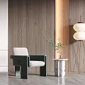 Modern single sofa single chair combination 3d model