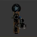 Tactical Sniper Rifle With Sniper Scope Orange Stock And Long Barrel