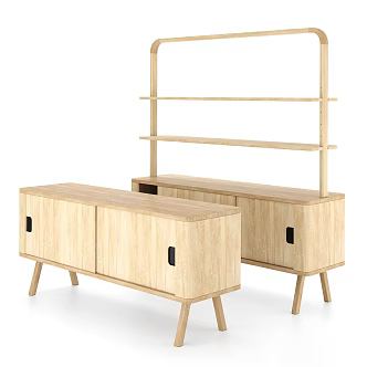 Modern Storage Cabinet Square Cabinet Storage Cabinet TV Cabinet Bedside Cabinet Wood Grain Cabinet Shelf Display Cabinet 3d model