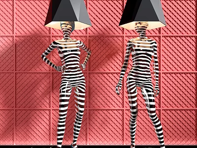 Modern Alien Floor Lamp Body Art Floor Lamp 3d model