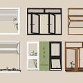 Various Window Styles In White Black And Wooden Colors For Home Decor