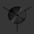 Modern Floor Lamp With Tripod Base And Spherical Mesh Shade Design