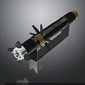 Space Rocket Component With Cylindrical Structure Orange Black Sections And Solar Blades