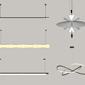 Modern Minimalist Chandeliers With Linear Petal Shaped And Circular Hanging Designs