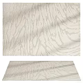 Modern Square Carpet With Natural Wood Grain Texture In Light Beige Tone