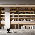 Modern bookcase 3d model