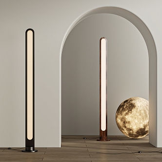 Modern floor lamp combination 3d model