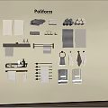 Modern Bathroom Accessories Including Towels Racks Shelves Hooks And Soap Dishes