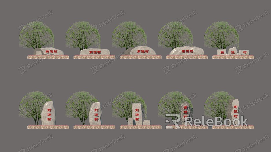 Chinese Style Country Stone model